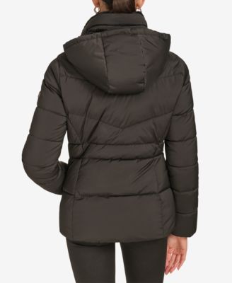 Women's Faux-Fur-Lined Hooded Puffer Coat