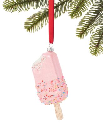 Holiday Lane - Sweet Tooth Pink Sprinkle Ice Cream Bar Ornament