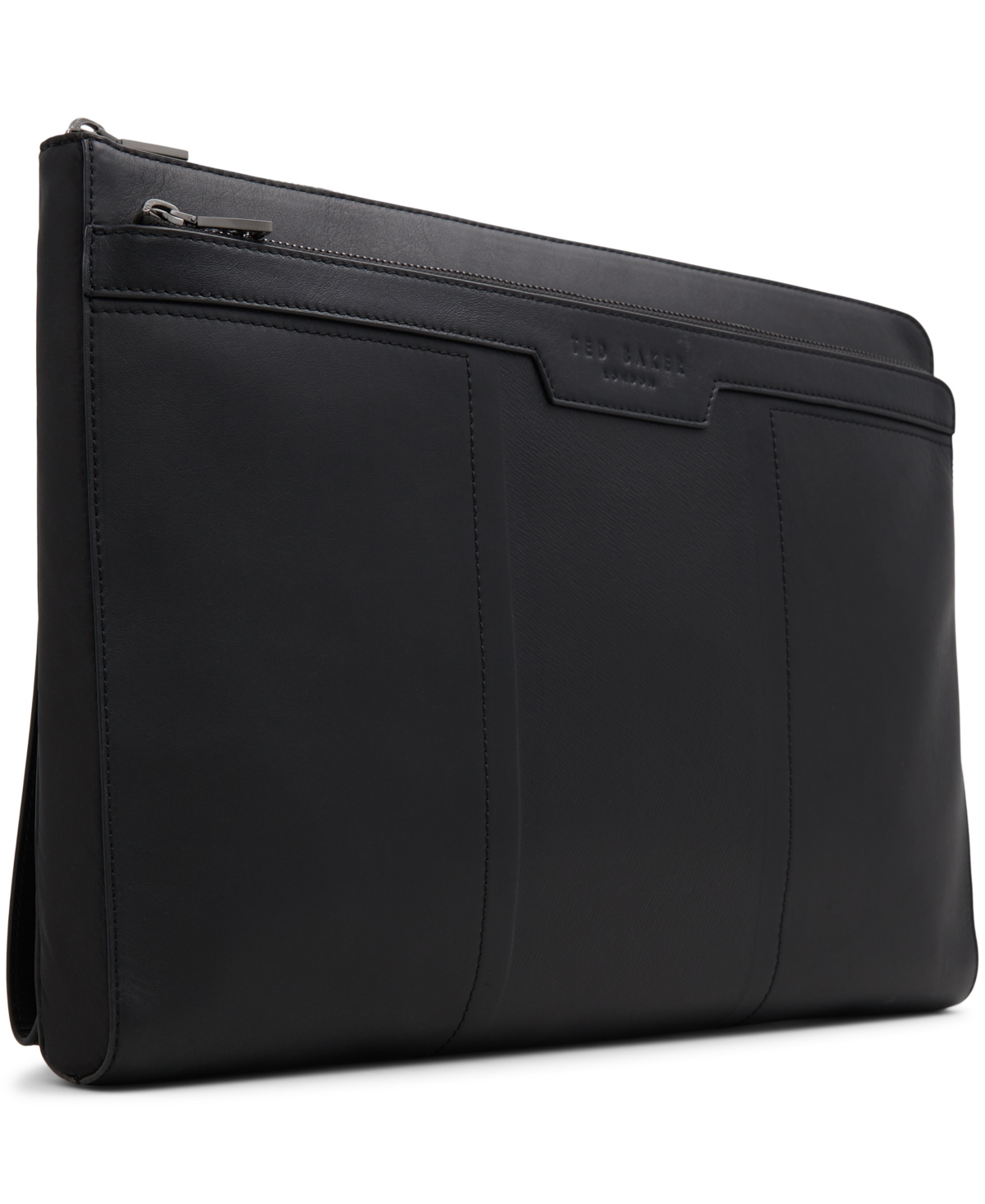 Shop Ted Baker Thame Leather Laptop Sleeve In Black