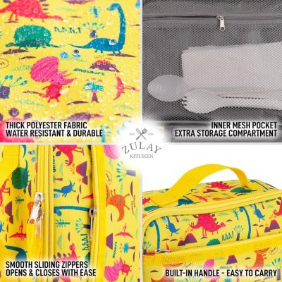 Insulated Lunch Bag With Spacious Compartment & Built-In Handle