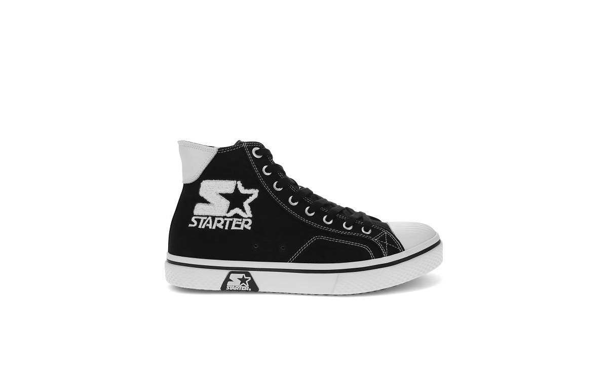 Shop Starter Men's Tradition Hi Sneaker In Black,white