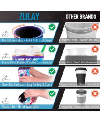 Reusable Neoprene Medium Coffee Sleeve – Fits 22oz to 24oz Iced Cups