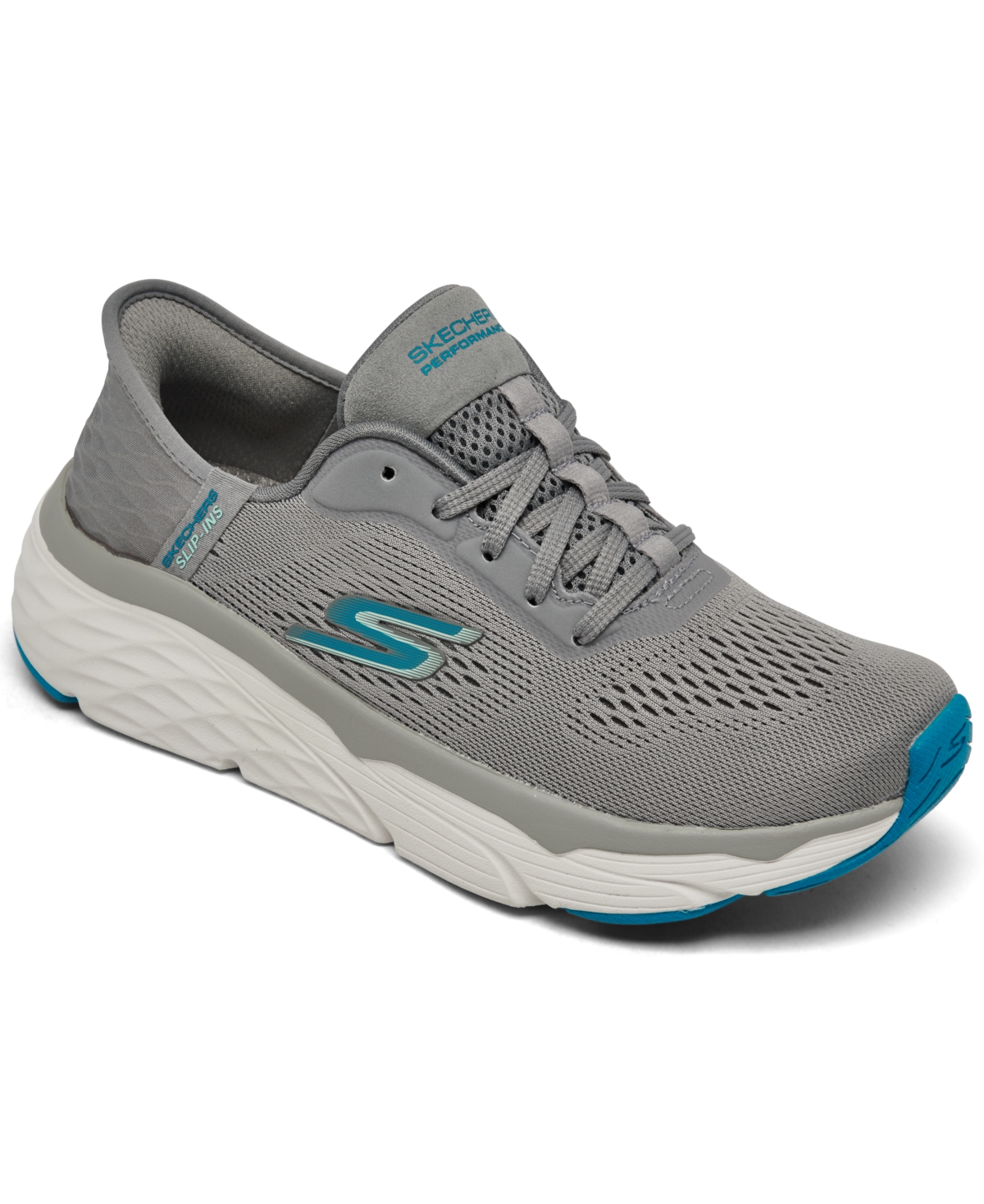 Women's Slip-ins Max Cushioning Walking Sneakers from Finish Line - Charcoal/Teal