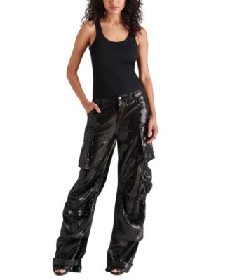 Women's Duo Sequin Relaxed Cargo Pants