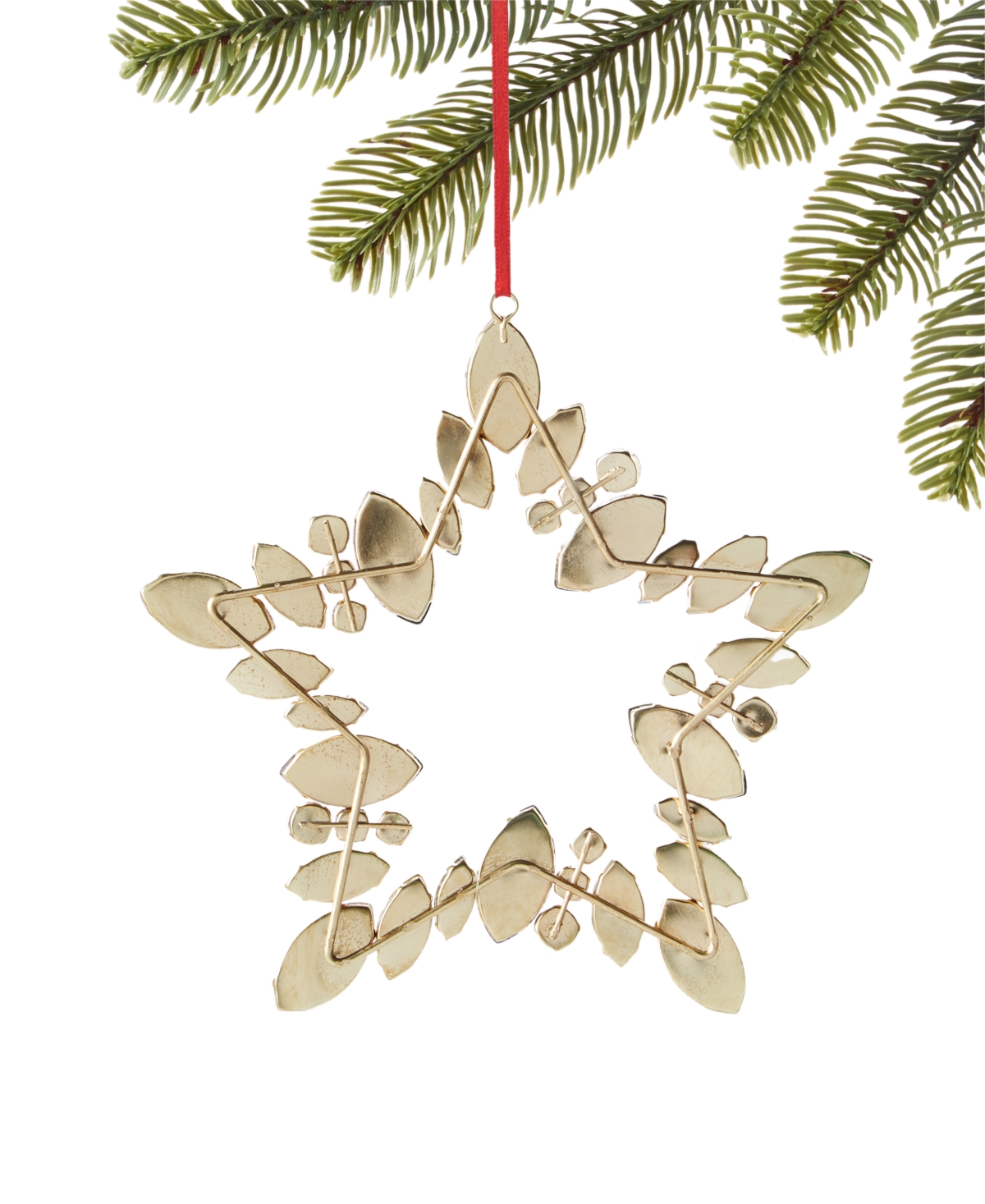 Holiday Lane Royal Holiday Red And Black Gem Star Ornament, Exclusively at Macy's