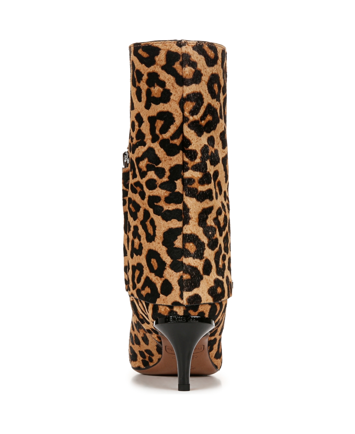 Franco Sarto Alberta Mid Shaft Boots In Camel Brown Leopard Print Hair