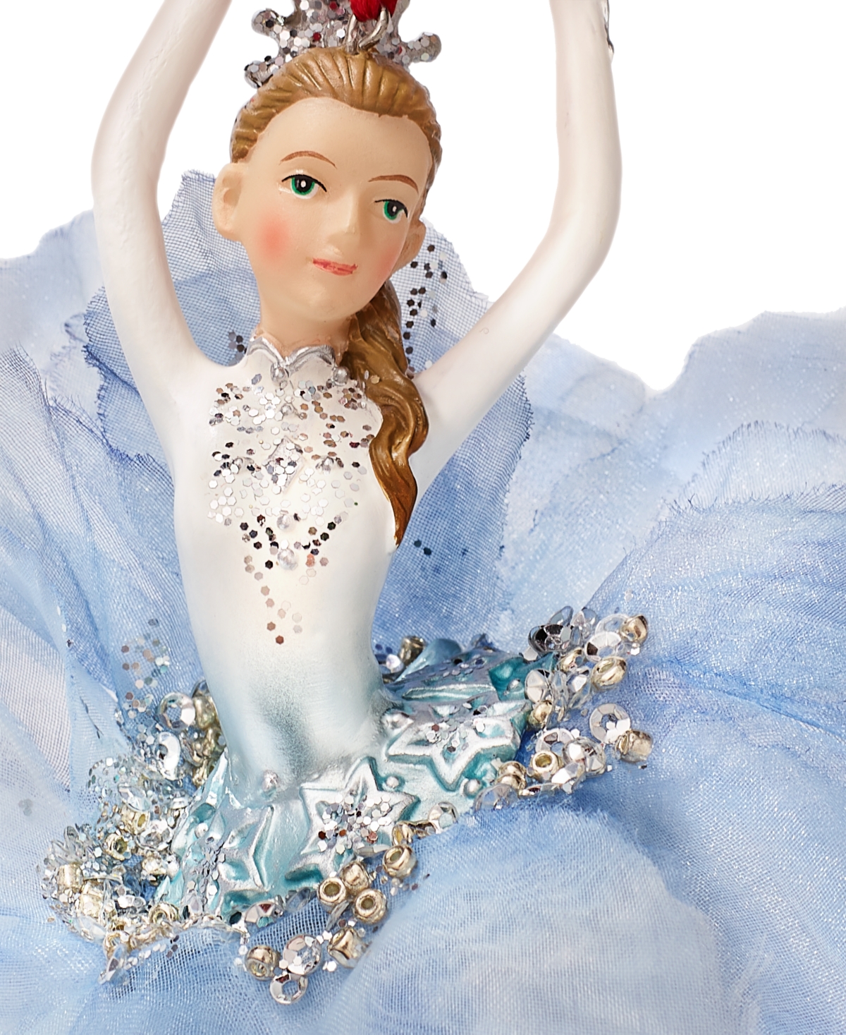 Holiday Lane Ballet Dancing Caucasian Ballerina In Blue Ornament, Exclusively At Macy's In No Color