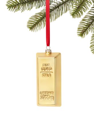 Holiday Lane - All About You Gold Bar Ornament