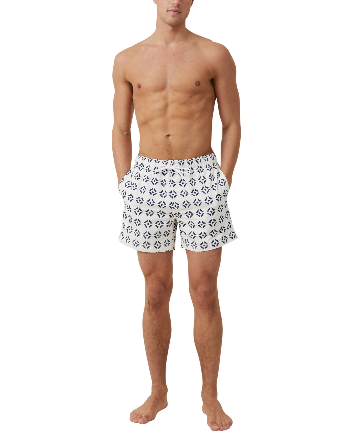 Shop Cotton On Men's Stretch Swim Short In White
