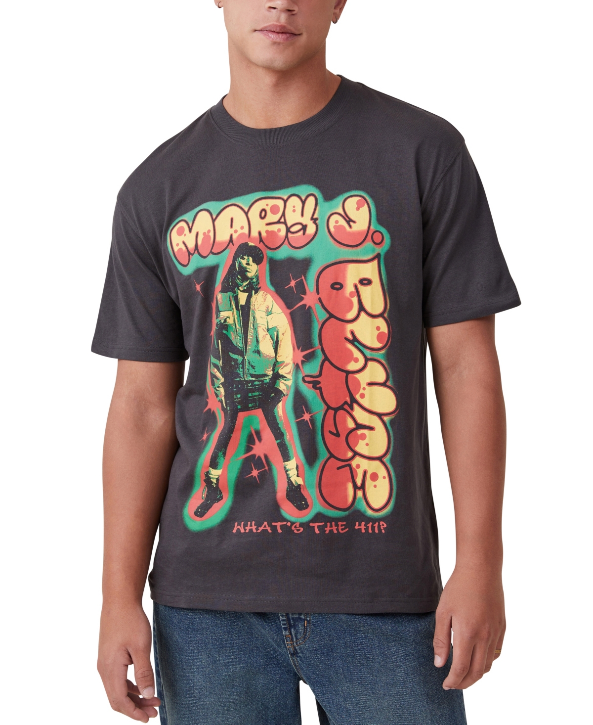 Cotton On Men's Loose Fit Music T-shirt In Black