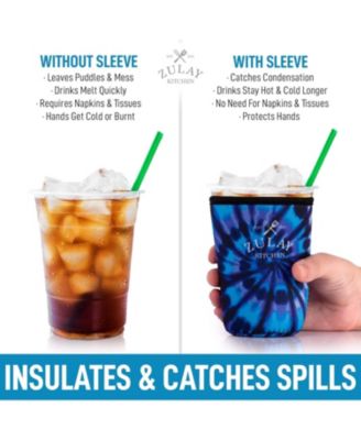 Reusable Neoprene Medium Coffee Sleeve – Fits 22oz to 24oz Iced Cups
