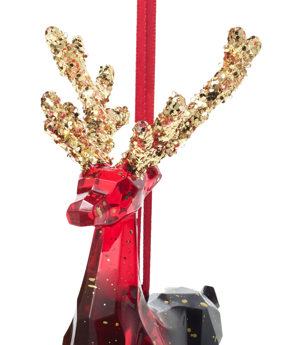 Holiday Lane Royal Holiday Red & Black Reindeer Ornament, Exclusively At Macy's In No Color