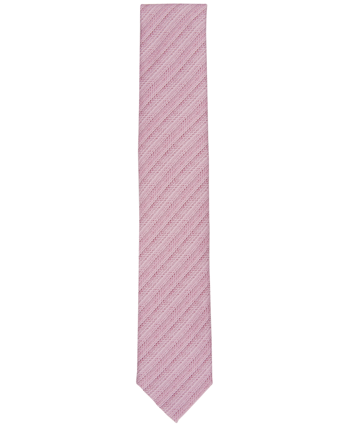 Shop Tallia Men's Hewitt Textured Solid Tie In Pink