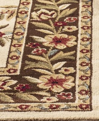 Lyndhurst LNH557 Ivory and Brown 8' x 11' Area Rug