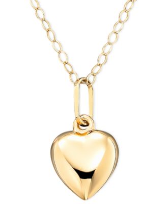 14 kt gold heart necklace