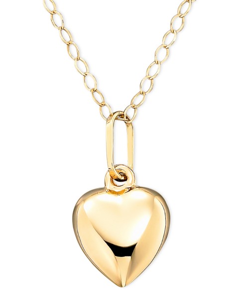 Детские Macy's Children's 14k Gold Heart Necklace