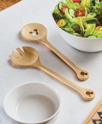Monochrome Bamboo 2 Piece Salad Server Set