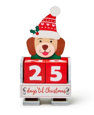 Holiday Lane - Christmas Cheer Red and White Dog Santa Advent Calendar