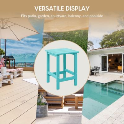 3 Piece Set Outdoor Folding Adirondack Chairs with Side Table