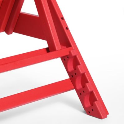 3 Pieces Set Poly Adirondack Outdoor Chaise Lounges with Side Table