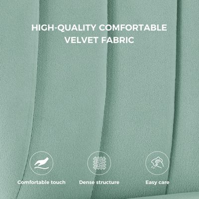 Aruna Velvet Side Chair with Metal Legs