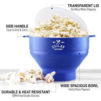 Microwave Popcorn Popper - BPA Free Silicone Popcorn Popper Microwave Popcorn Bowl