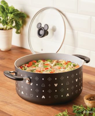 Disney Monochrome 5.5 Quart Ceramic Nonstick Stockpot with Lid