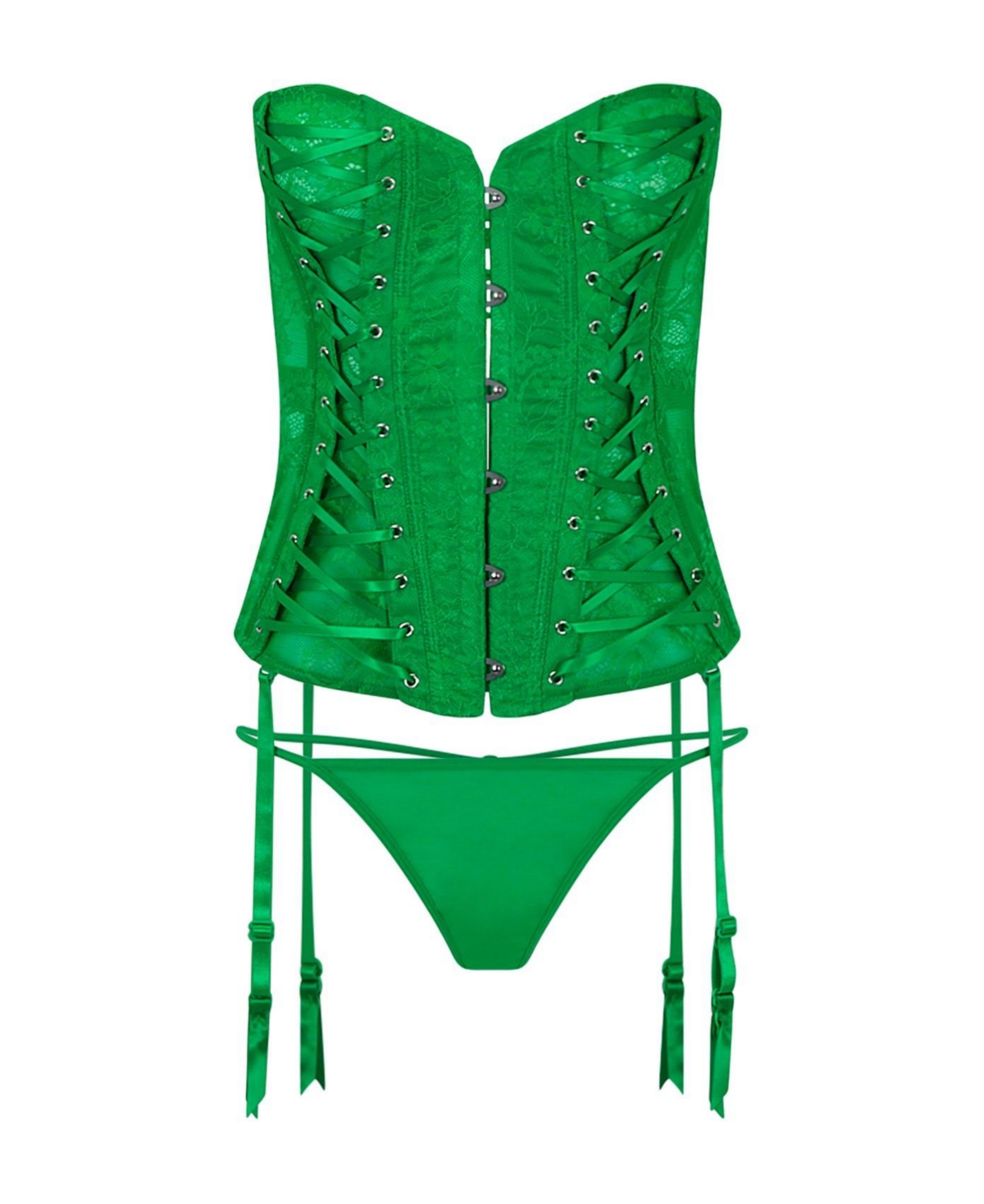 Adore Me Women's Nikita Unlined Boned Corset & G-string Set