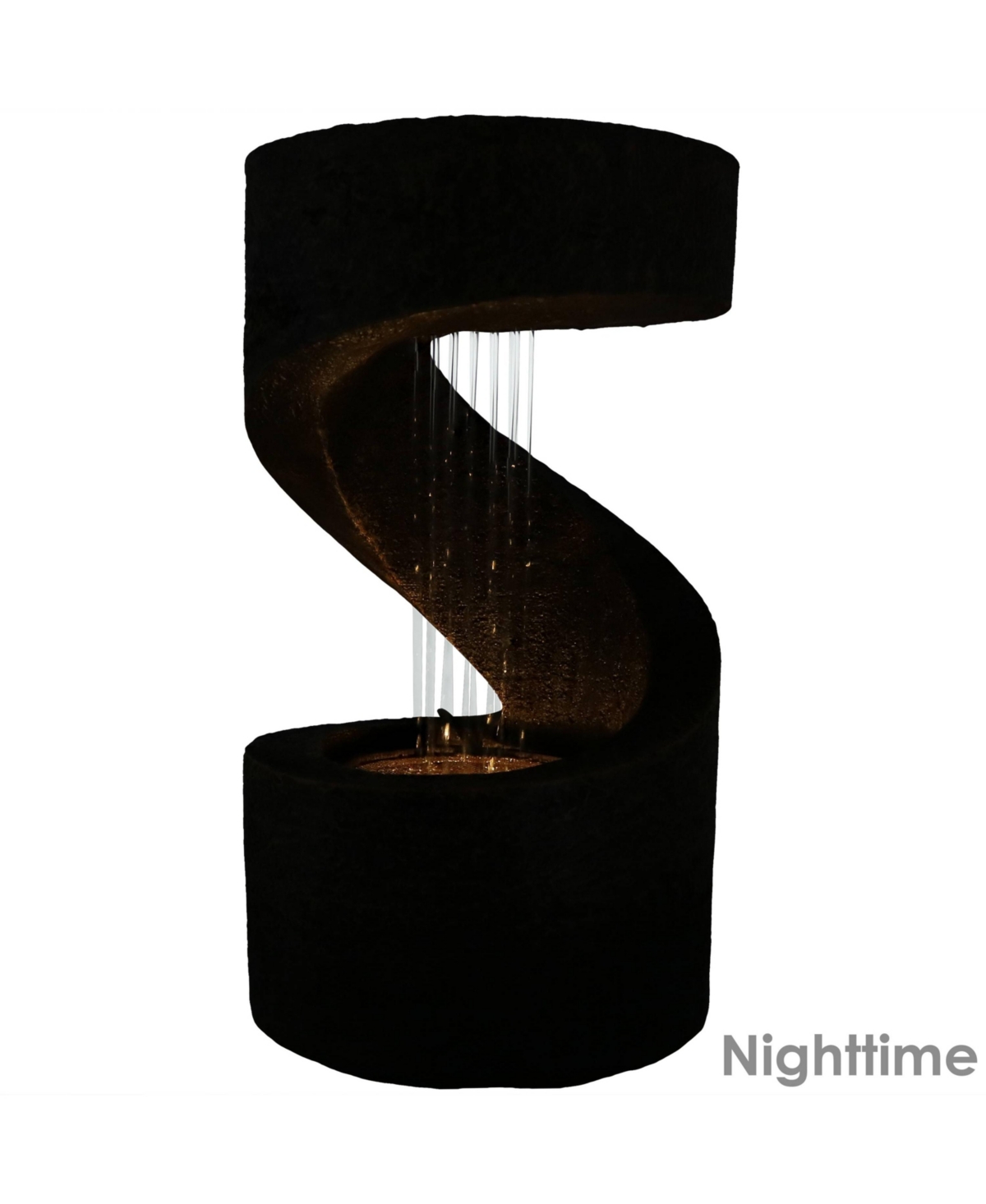 Sunnydaze Decor Winding Showers Polyresin Indoor Water Fountain with Led -