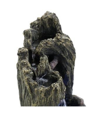 Cavern of Mystery 28-Inch Glass Fiber Reinforced Concrete Outdoor Rock Water Fountain with LED Light