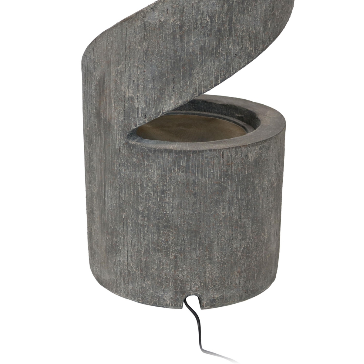 Sunnydaze Decor Showering Spiral Outdoor Water Fountain with Led Lights -