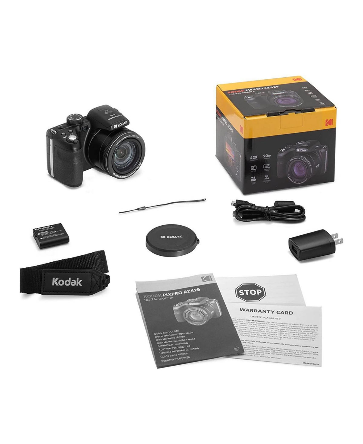 Kodak Pixpro AZ425 Astro Zoom 20MP Camera With 42x Zoom with 32GB Sd - Black