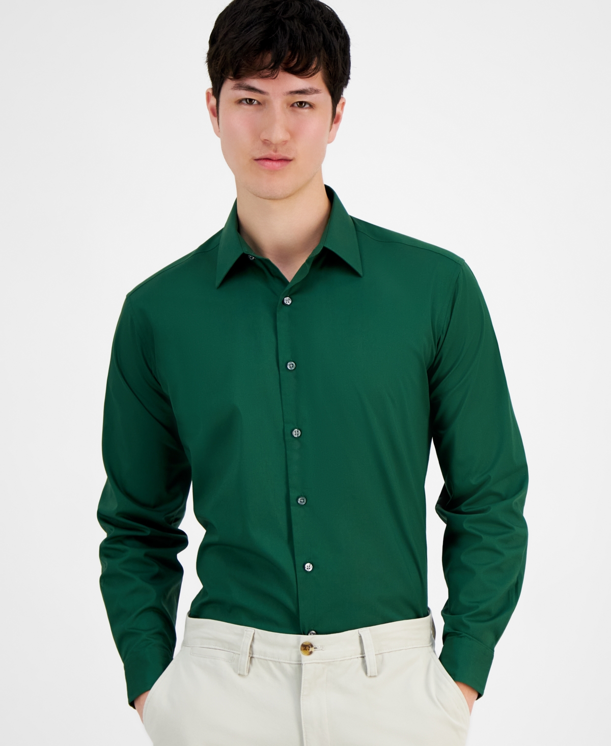 Men's Regular-Fit Dress Shirt, Created for Macy's - Blue Notte