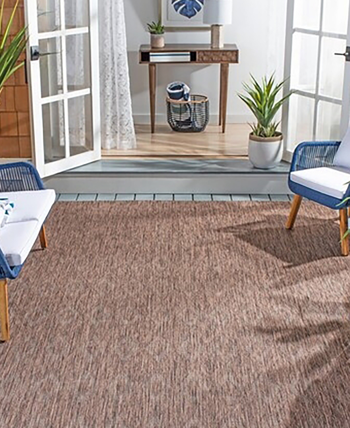 Safavieh Courtyard CY8522Sisal Weave Outdoor Area Rug - Brown