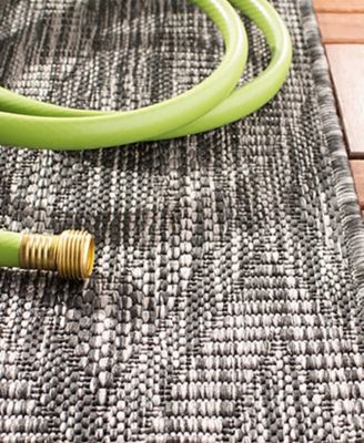 Courtyard CY8522 Black 5'3" x 7'7" Outdoor Area Rug