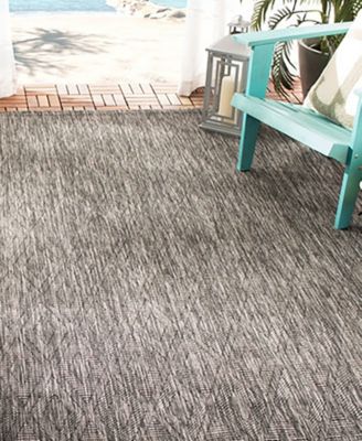 Courtyard CY8522 Black 5'3" x 7'7" Outdoor Area Rug