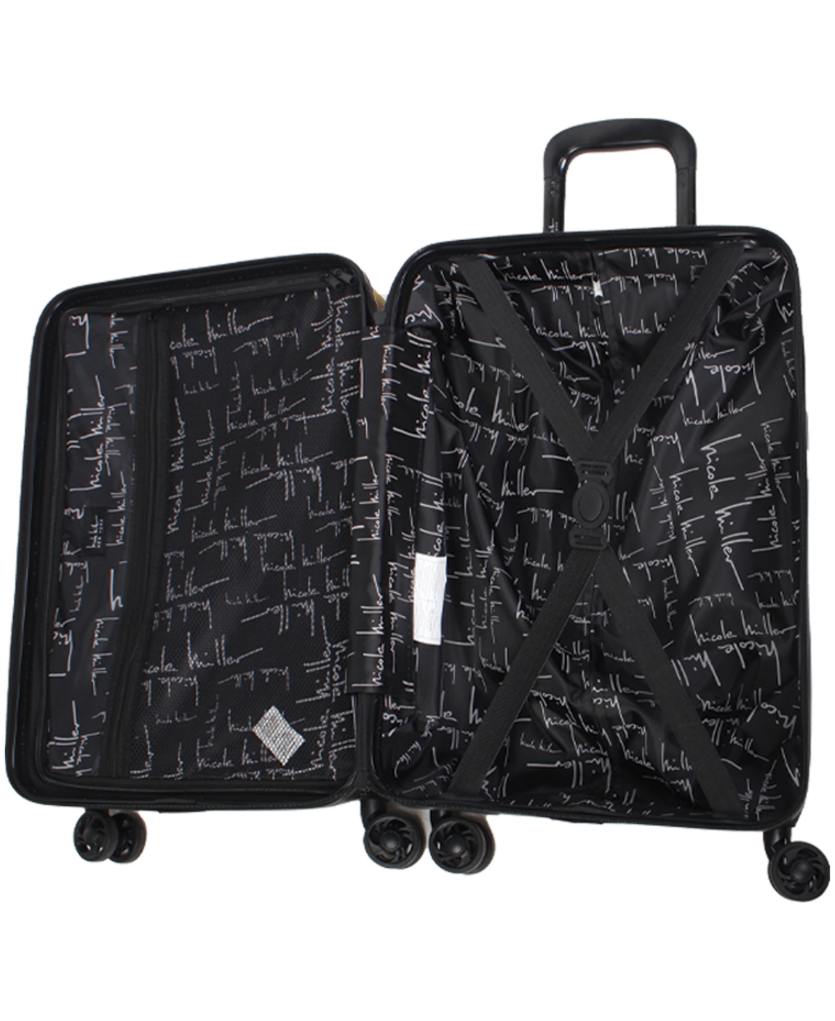 Shop Nicole Miller Fanciful 3 Piece Luggage Set In Silver