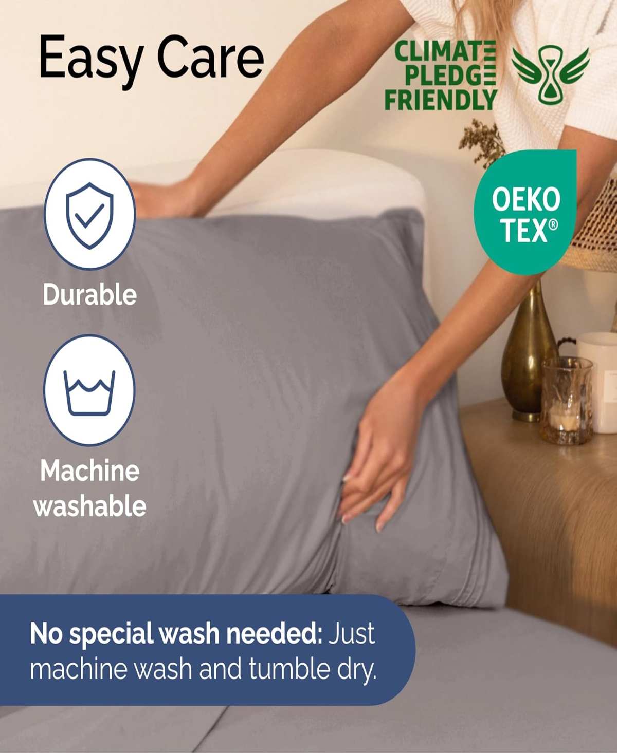 Cgk Unlimited 4 Piece Deep Pocket Microfiber (Muted, Vibrant, Heathered) Sheet Set -