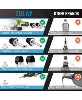 Olive Oil Dispenser Bottle For Kitchen - 2 Pc.