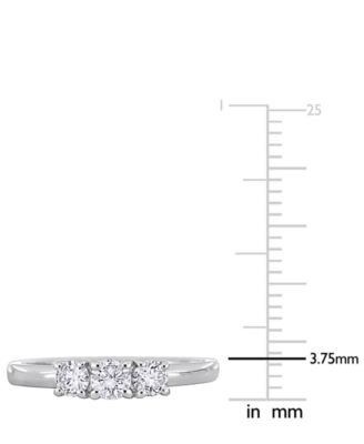 Diamond Three Stone Engagement Ring (1/2 ct. t.w.) in 14k White Gold