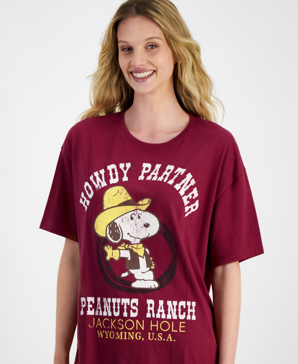 Grayson Threads, The Label Juniors' Snoopy Cowboy T-shirt