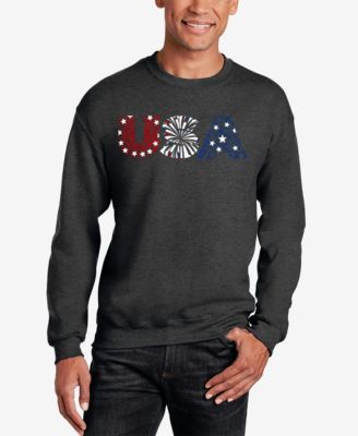 USA Fireworks - Men's Word Art Crewneck Sweatshirt