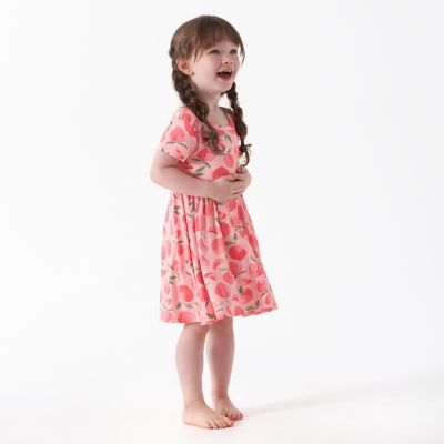 Baby Girls Midnight Floral Short Sleeve Twirl Dress