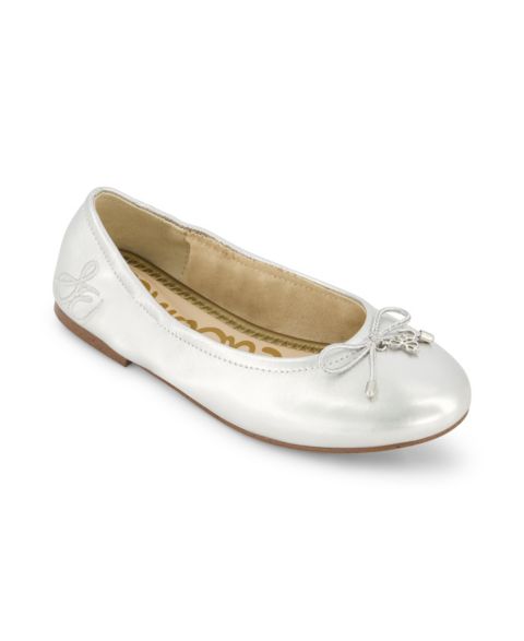 Детские балетки Sam Edelman Felicia, цвет: Серебряный