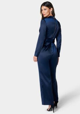Women's Satin Blazer Jumpsuit