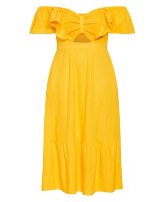 Plus Size Alora Strap Front Frill Maxi Dress