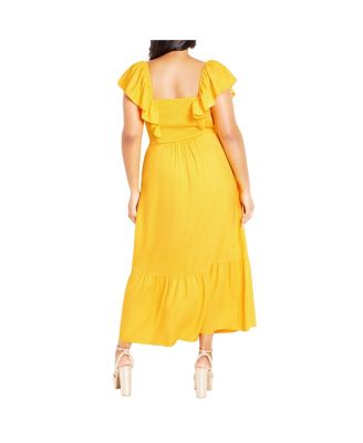 Plus Size Alora Strap Front Frill Maxi Dress