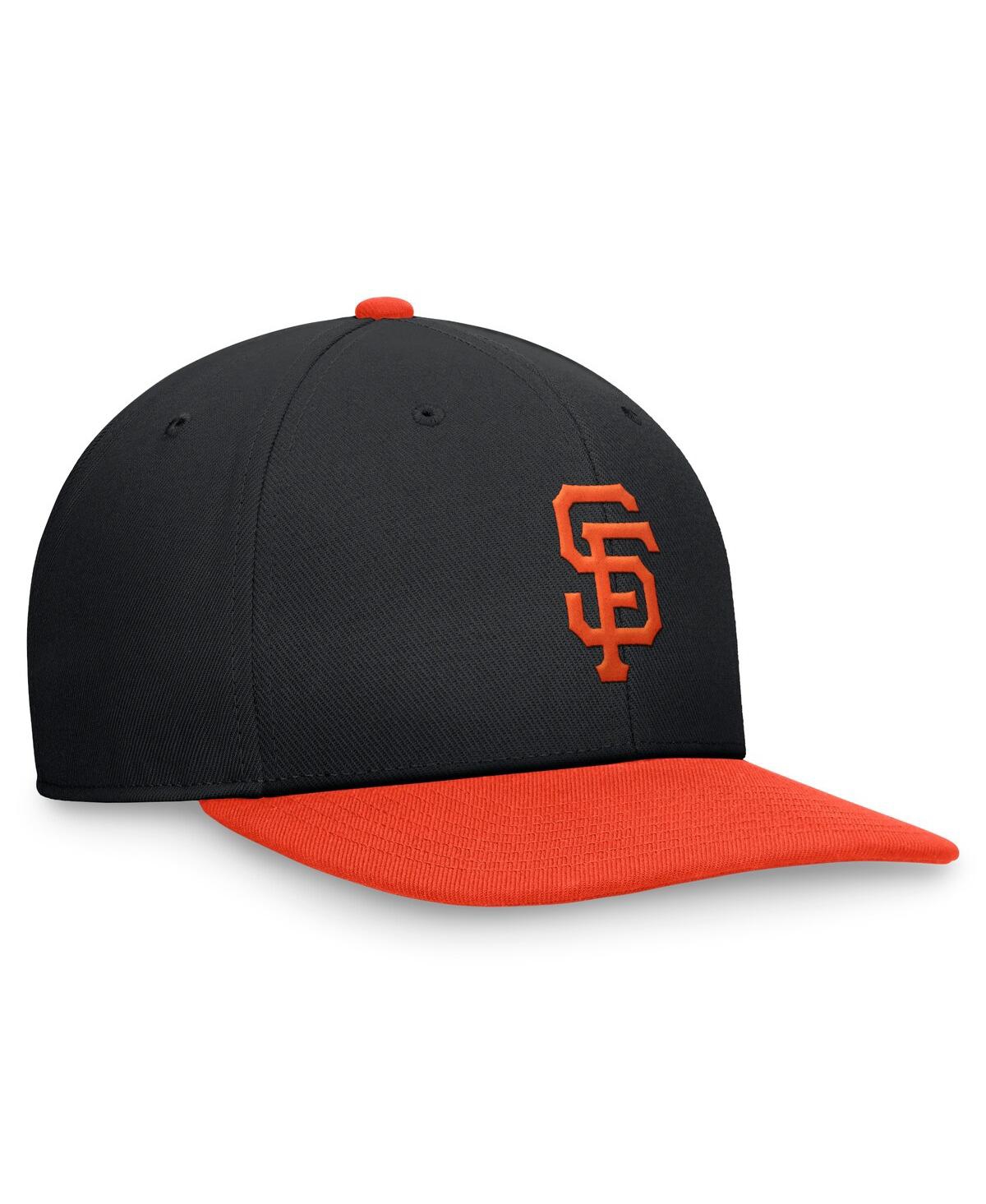 Nike Men's Black/orange San Francisco Giants Evergreen Two-tone Snapback Hat In Bk,teamorg