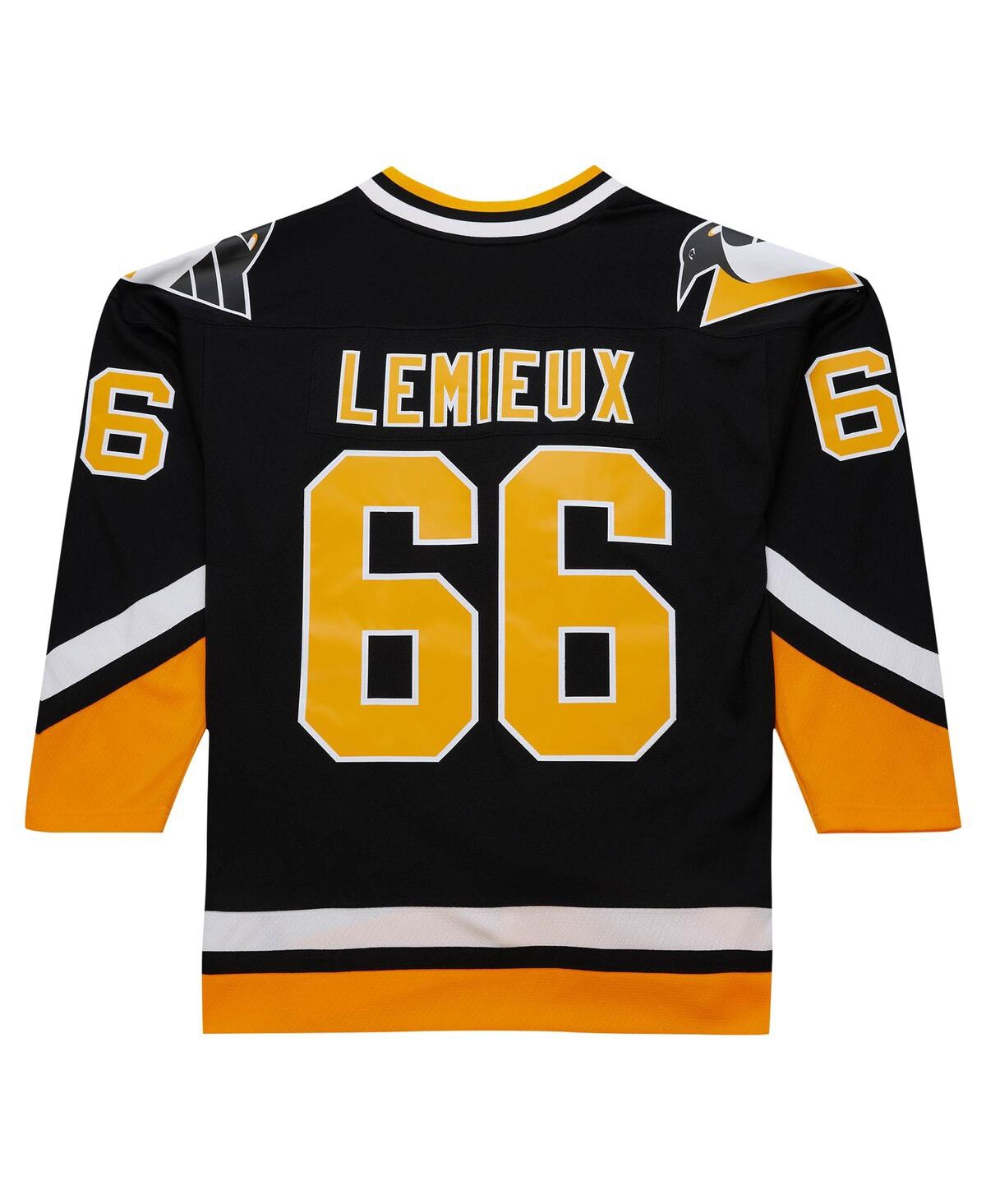 Mitchell Ness Men's Mario LemieuxPittsburgh Penguins 1992/93 Blue Line Player Jersey - Black