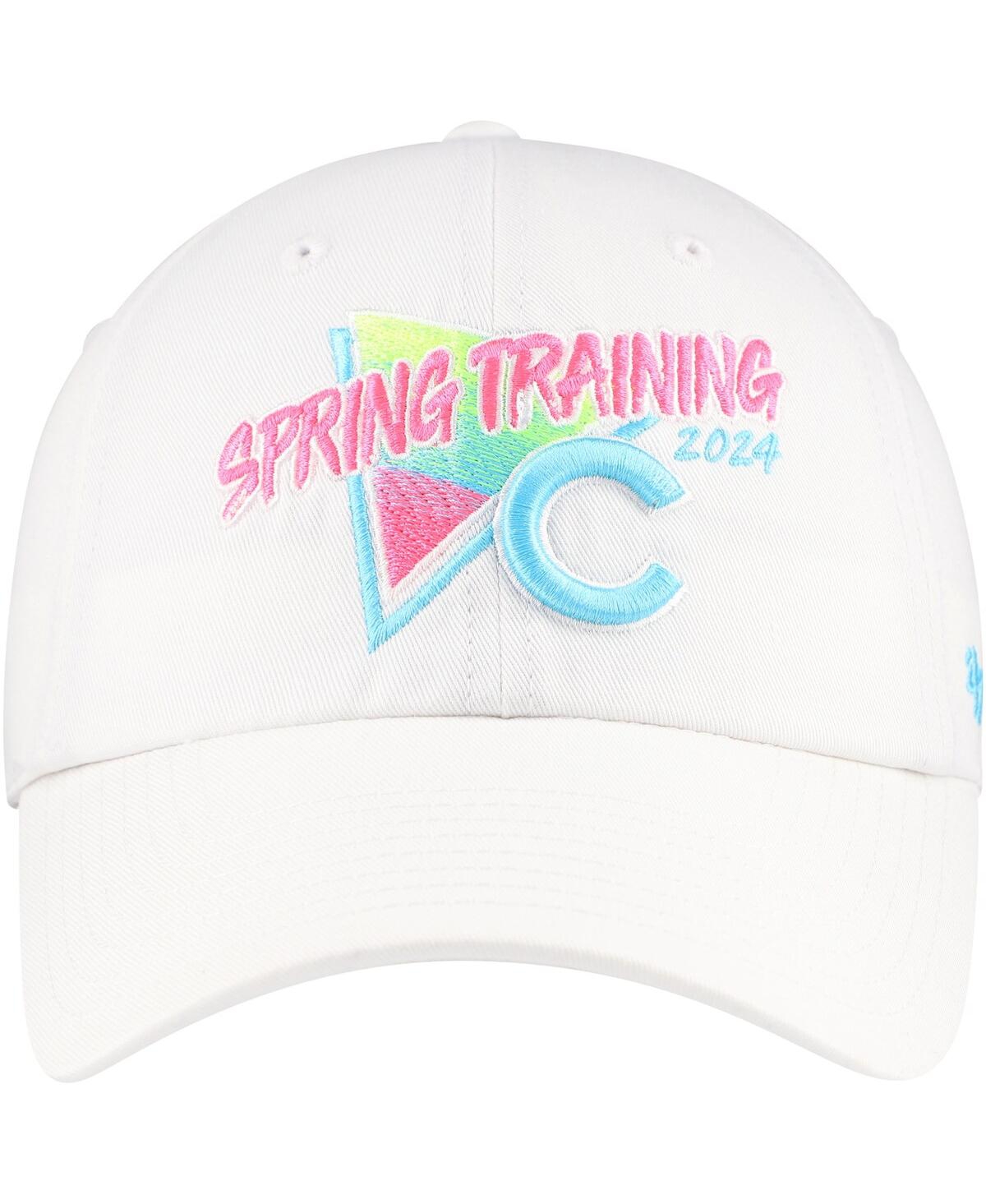 Shop 47 Brand 47 Men's White Chicago Cubs 2024 Spring Training Vapor Wave Clean Up Adjustable Hat